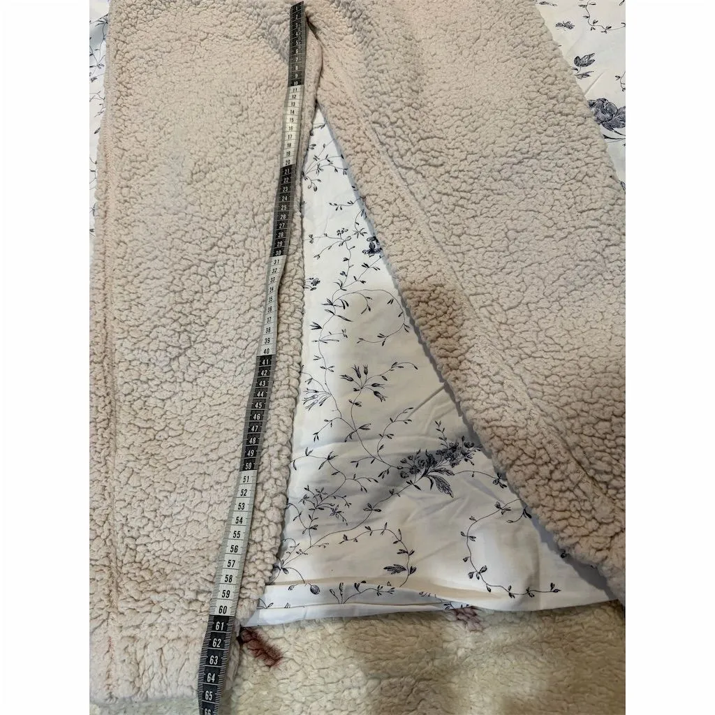 Missguided Women's Beige Teddy Sherpa Jogger Pants Size 2 Casual - Image 3