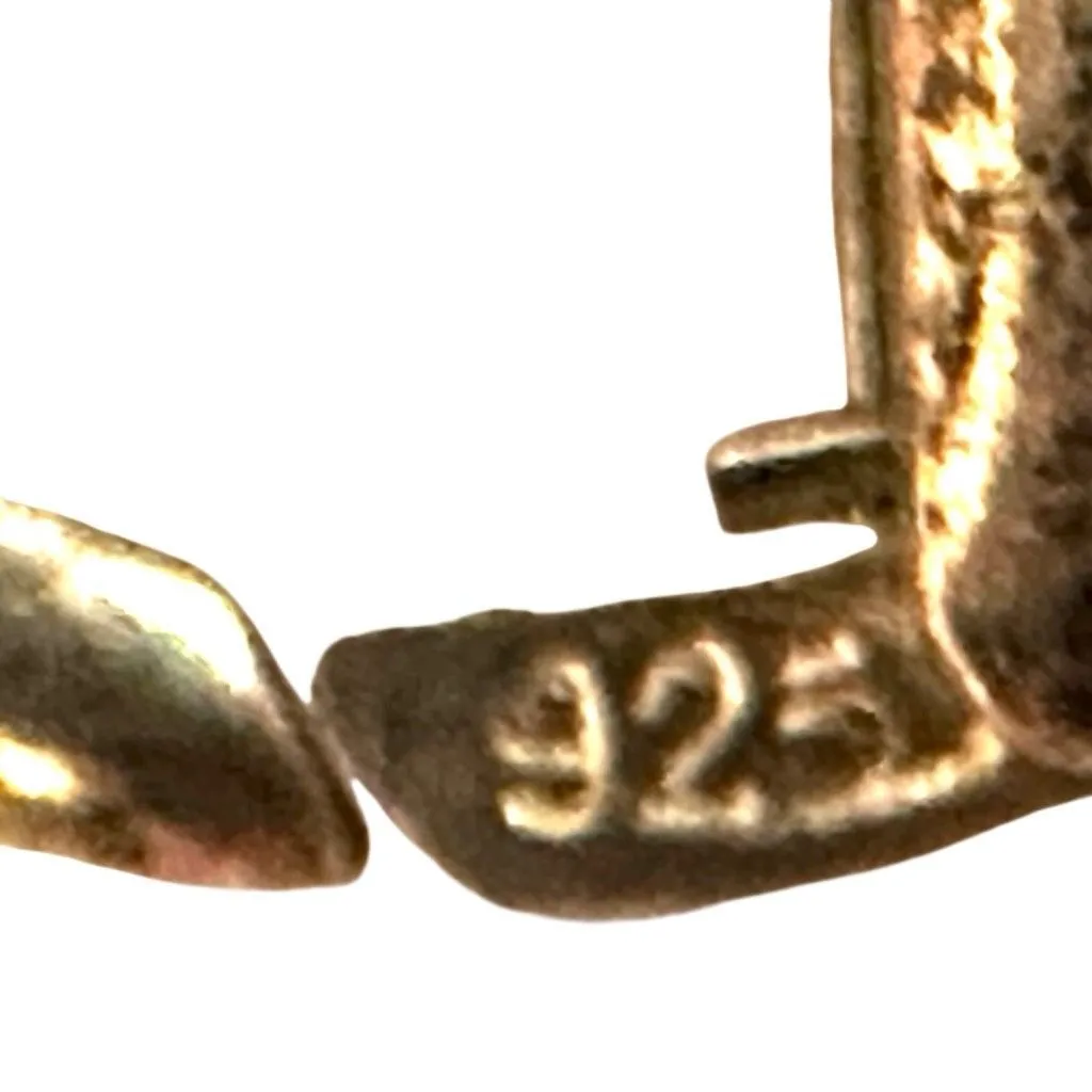 Sterling Silver Garnet & Amber Beaded Bracelet - Image 9