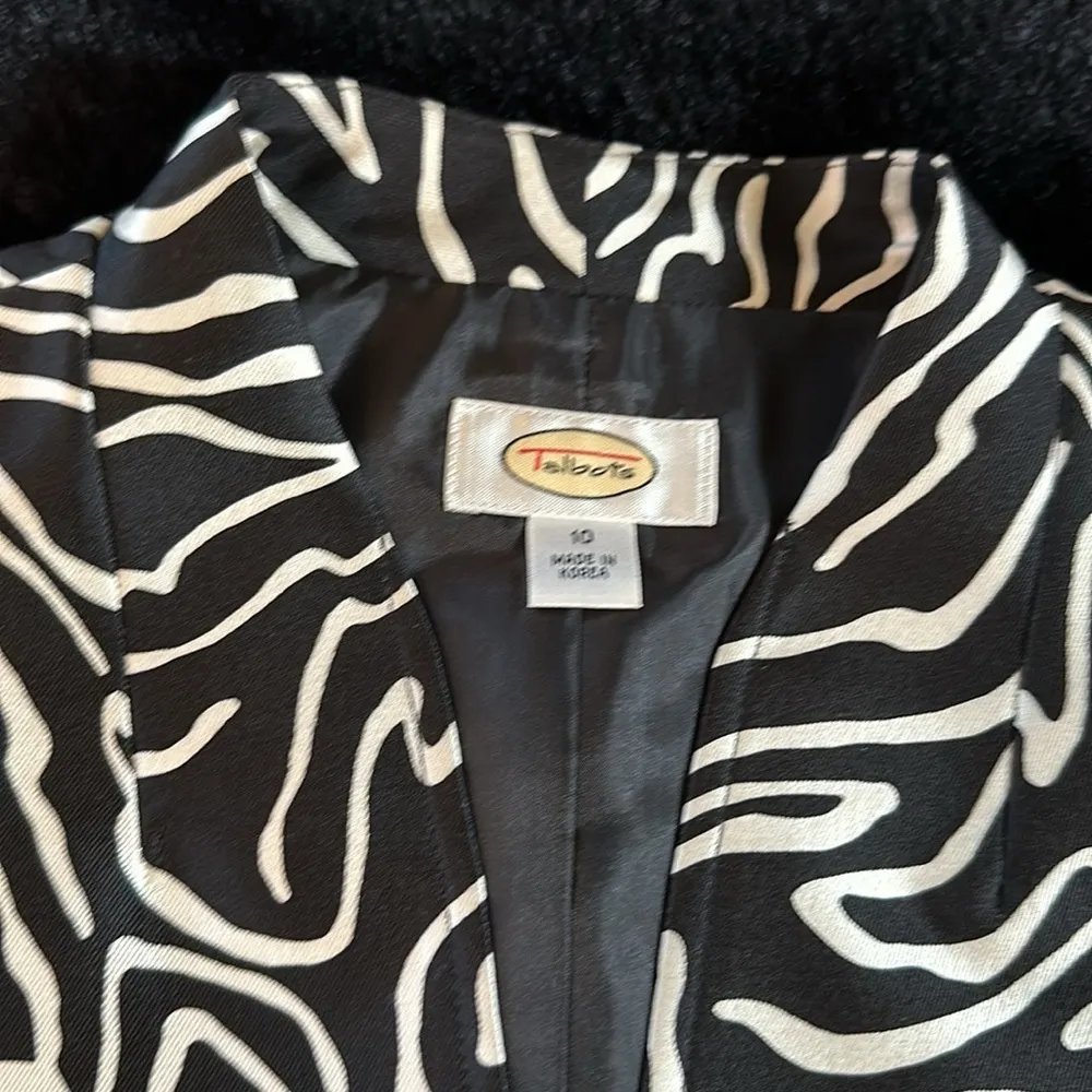 Talbot Zebra Print Jacket Silk-Wool Zip up - Image 7