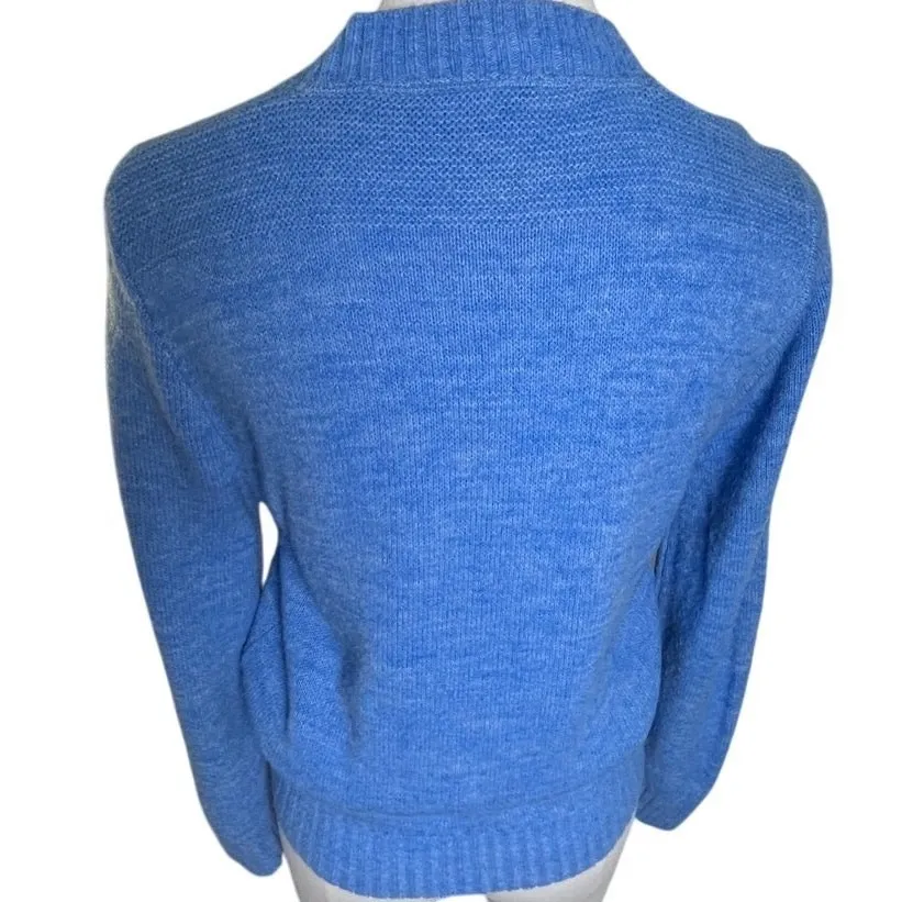 Vintage Empire Knitwear Blue Sweater Gene Stuart Original 70 Acrylic Pullover XS - Image 3
