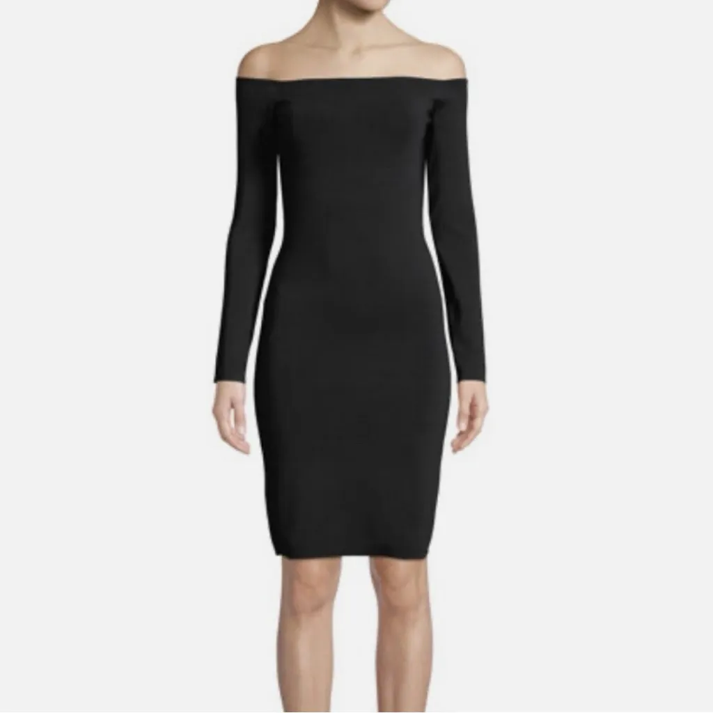 Elizabeth And James Omorose Black Off The Shoulder Dress - Image 3