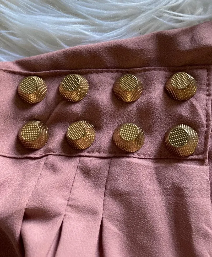 Marie Dusty Rose Studded Long Sleeve Romper Pink - Image 5