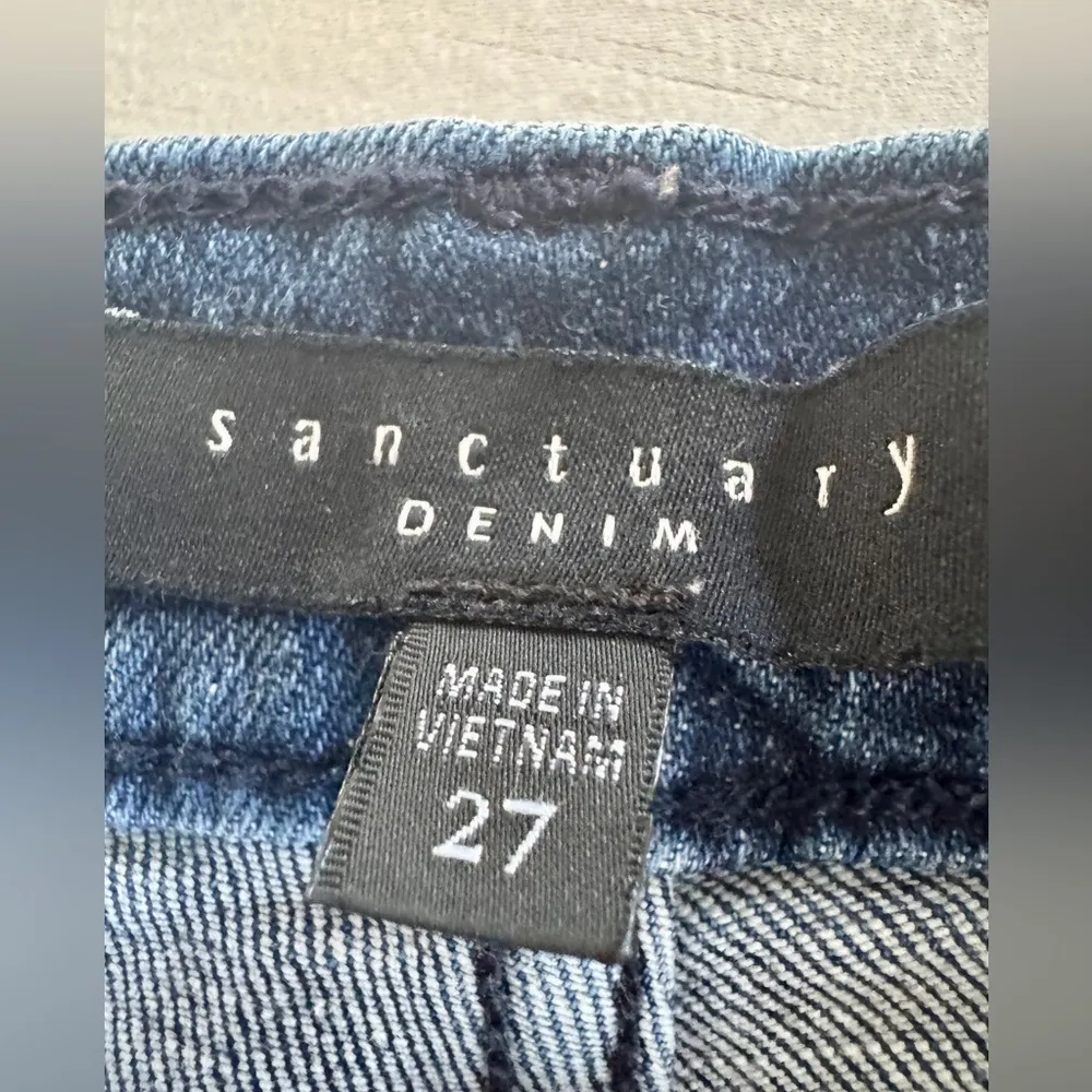 Sanctuary Denim Raw Hem Medium Wash Distressed Cutoff Shorts Size 27 - Image 7