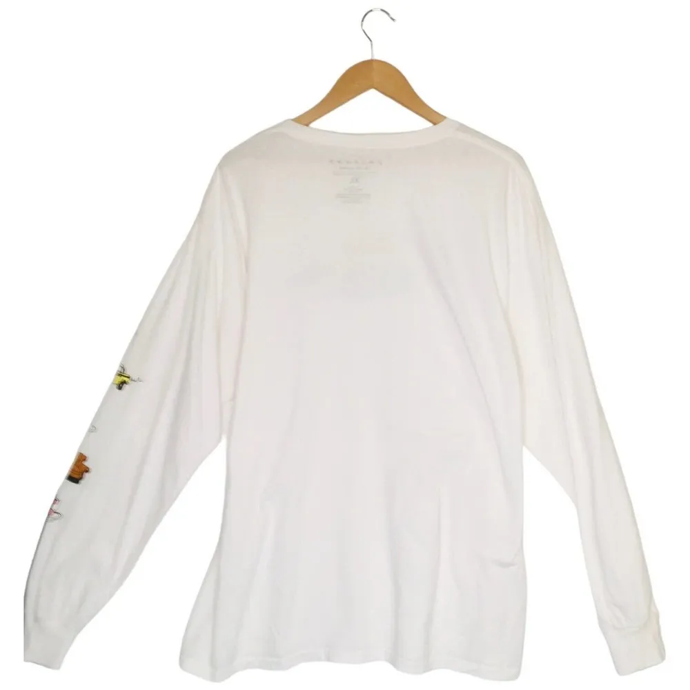 FRIENDS Central Perk Logo Graphic Long Sleeve Round Neck Cotton Unisex White XL - Image 6