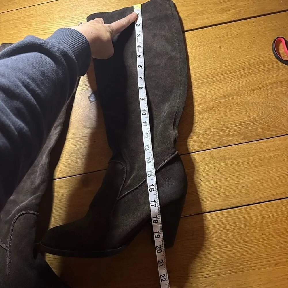 Bronx brown suede tall heeled boots 39 Brown Size 8.5 - Image 4