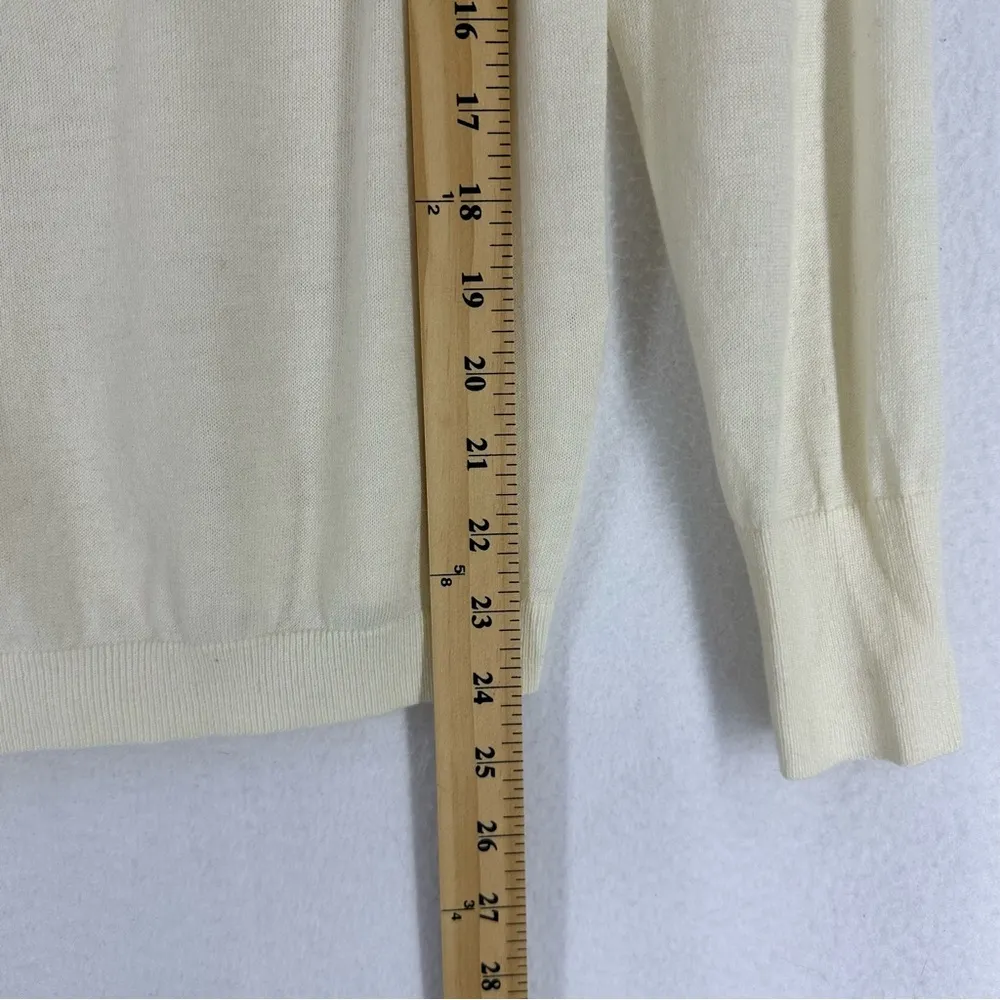 NWT Rebecca Taylor Off Shoulder Wool Blend Sweater Womens Large Beige - Image 5