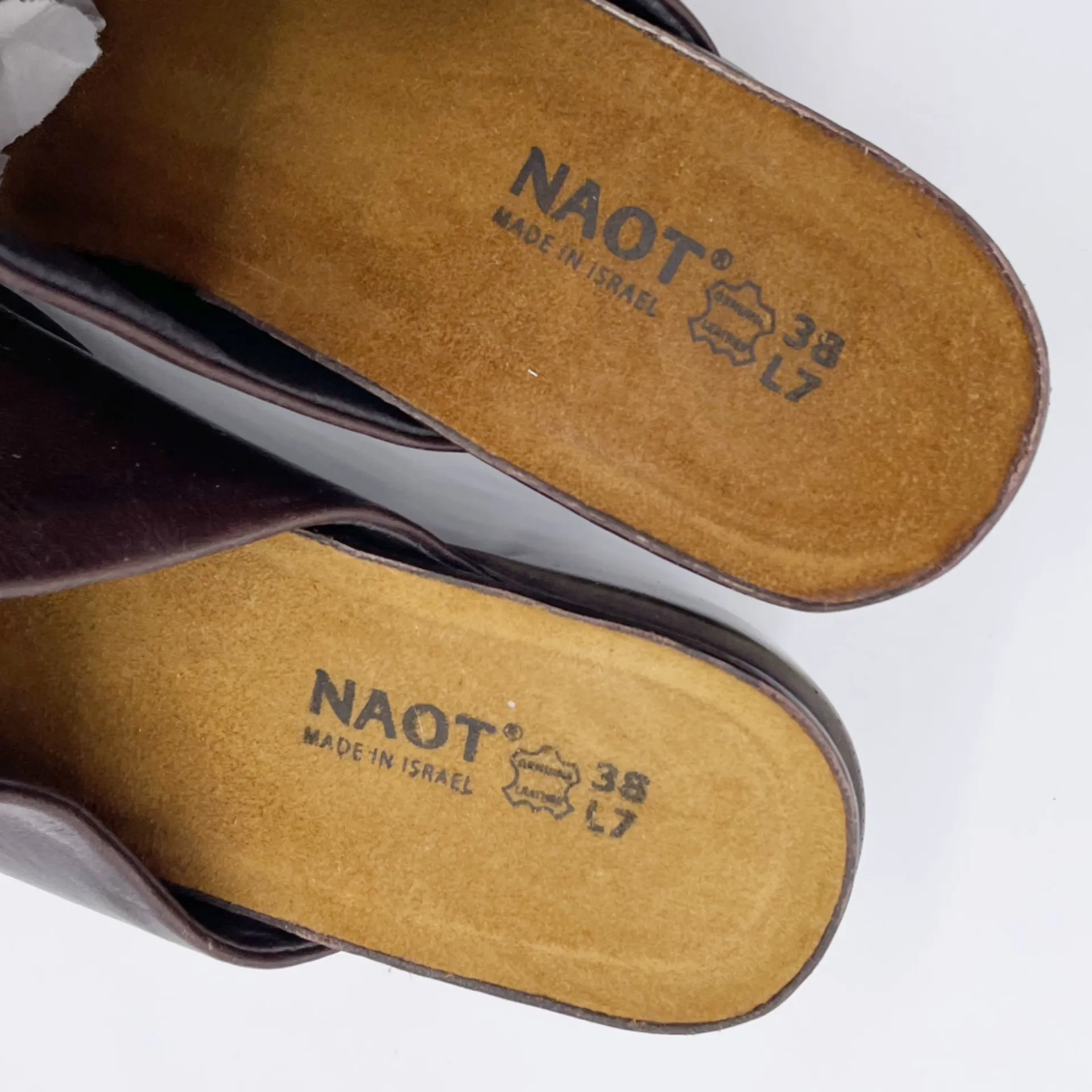 NAOT Eden Dream Leather Mule Clog Deep Brown Purple Women's Size 38 US Size 7 - Image 6