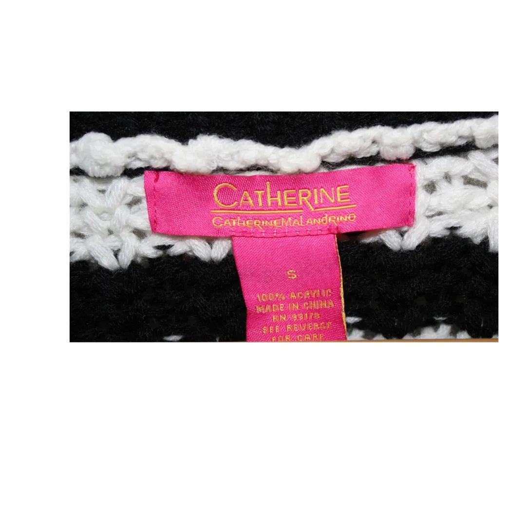 Catherine Malandrino WomenNovelty Stitch Stripe Turtleneck Sweater S - Image 3