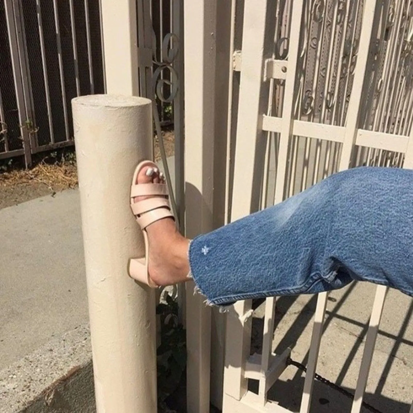 Marais USA Jane Mule Blush Pink Vegan Patent Slide Block Heel Sandals Size 7.5 - Image 12