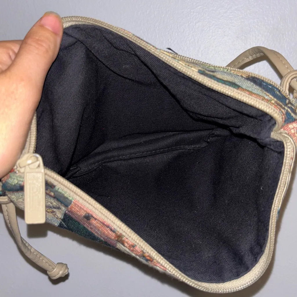 Pinky Golf Tapestry Crossbody Bag Tan - Image 6