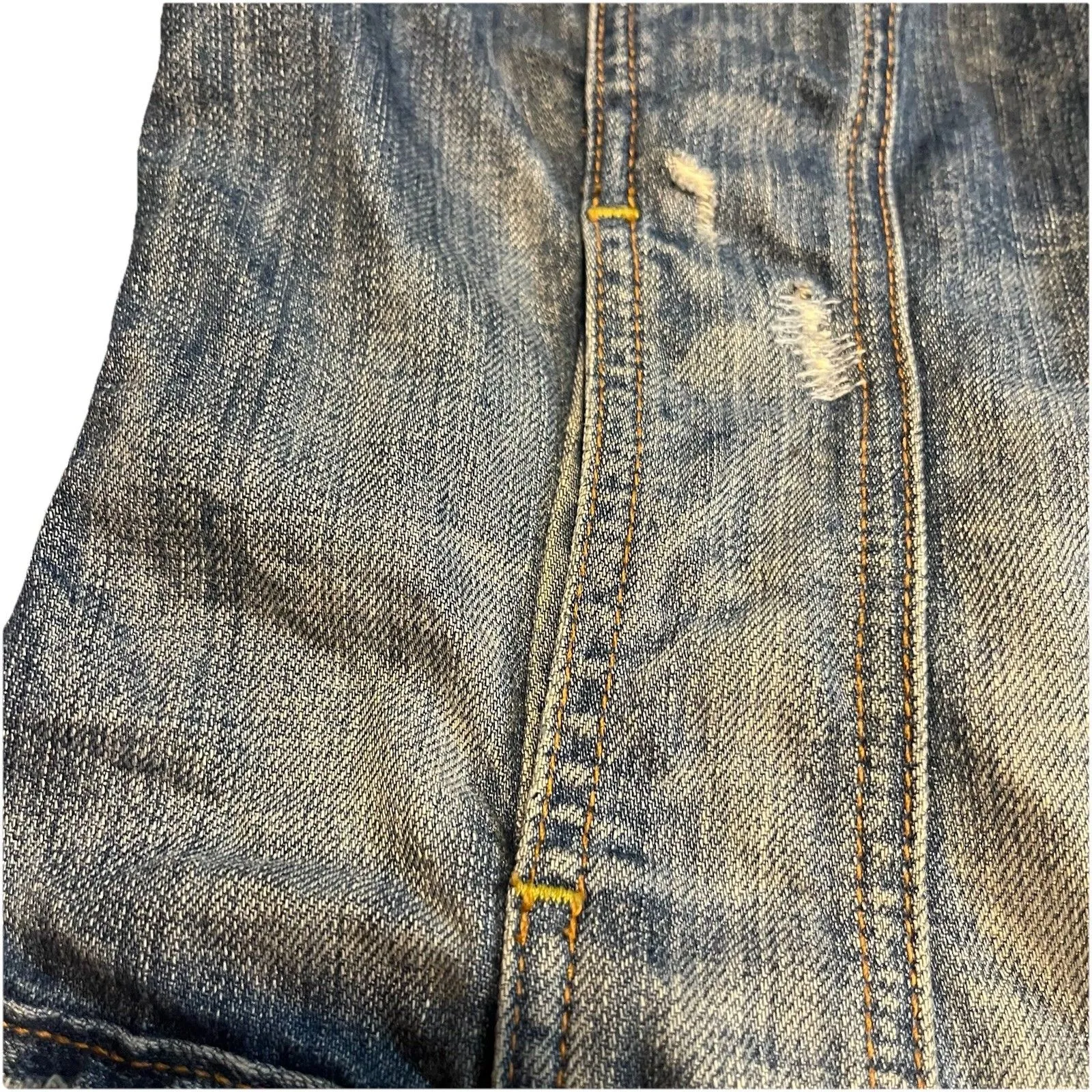 Vintage 90s Lucky Legend Denim Jacket Embroidered Hippie Patches Made In USA S - Image 7