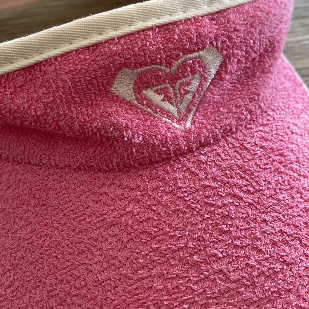 Roxy surf y2k visor hat pink terrycloth - Image 5
