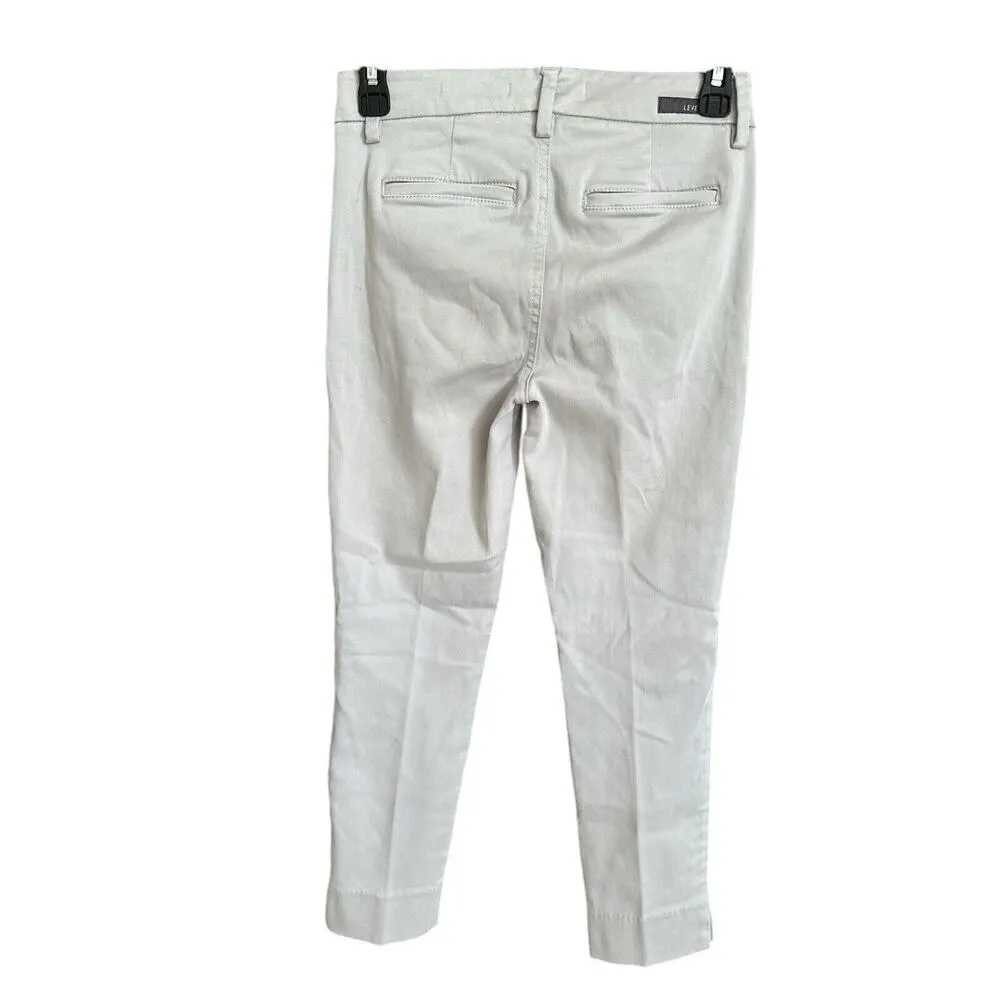 Level 99 Pants Womens 24p Gray Chino Slim Straight Mid Rise Stretch Trousers Size undefined - Image 2