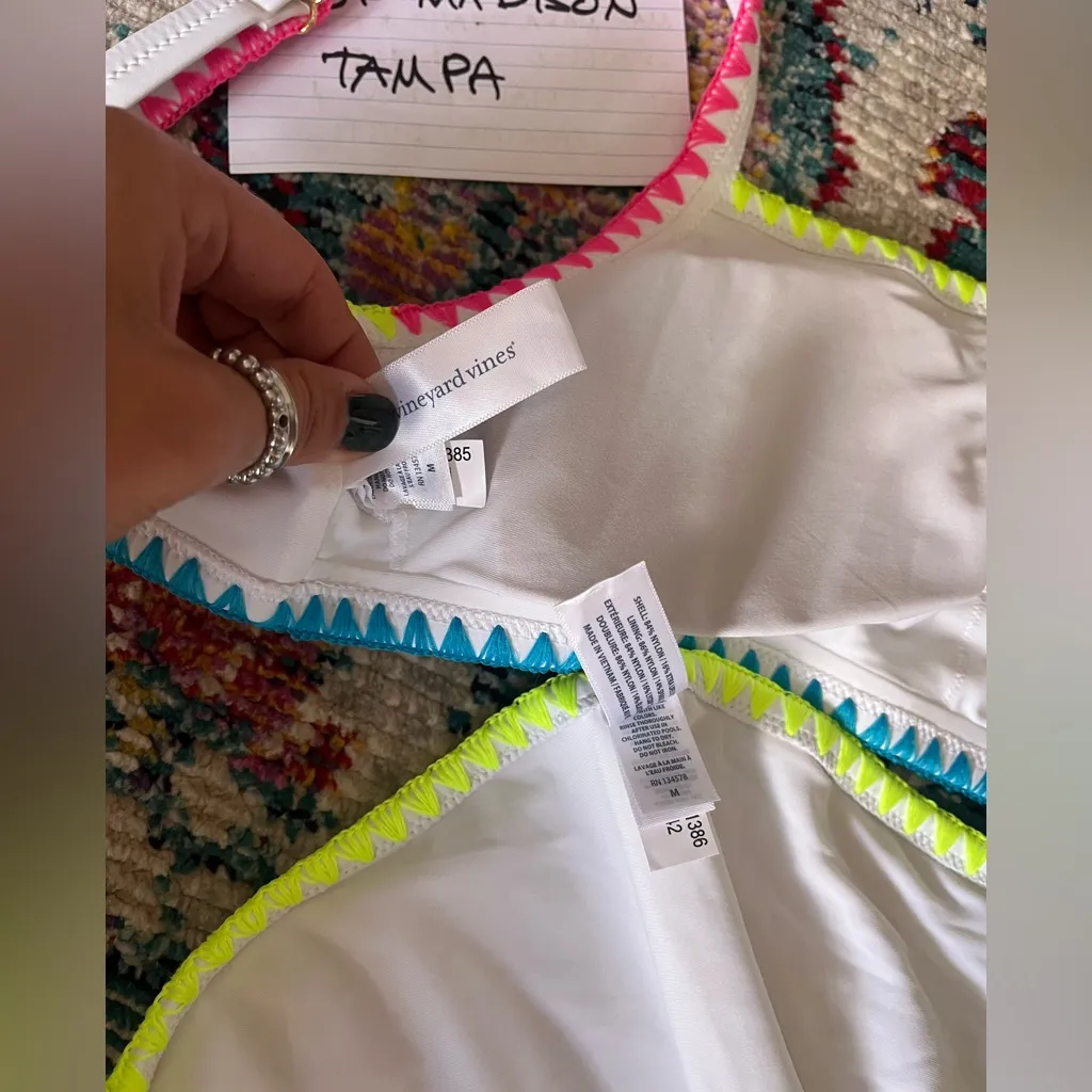Vineyard Vines Color blocked Coverstitch Bikini Set size M - Image 4