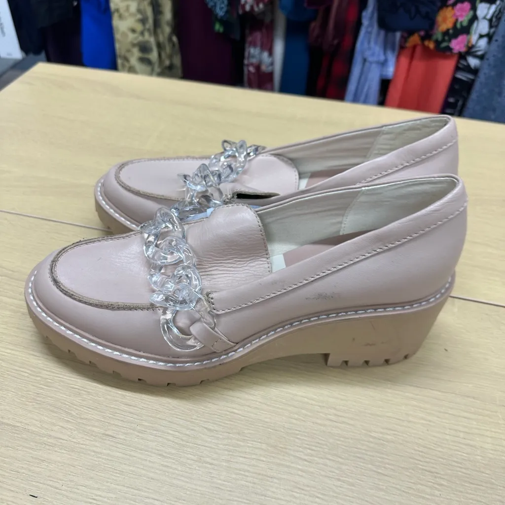 Dolce Vita Haris Leather Wedge Platform Loafers Blush Women’s Size 8.5 N… - Image 5