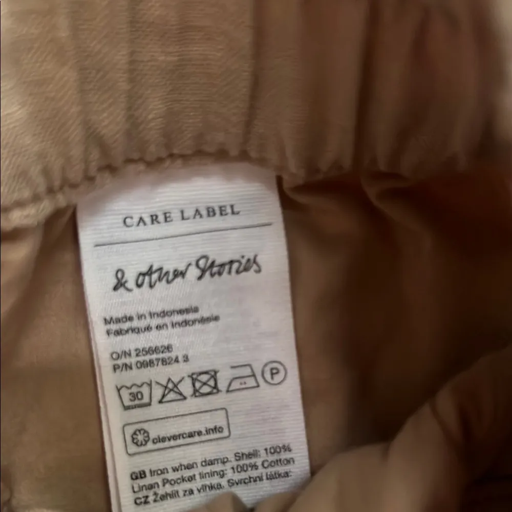 & Other Stories Linen Pants Beige Size 0 - Image 6