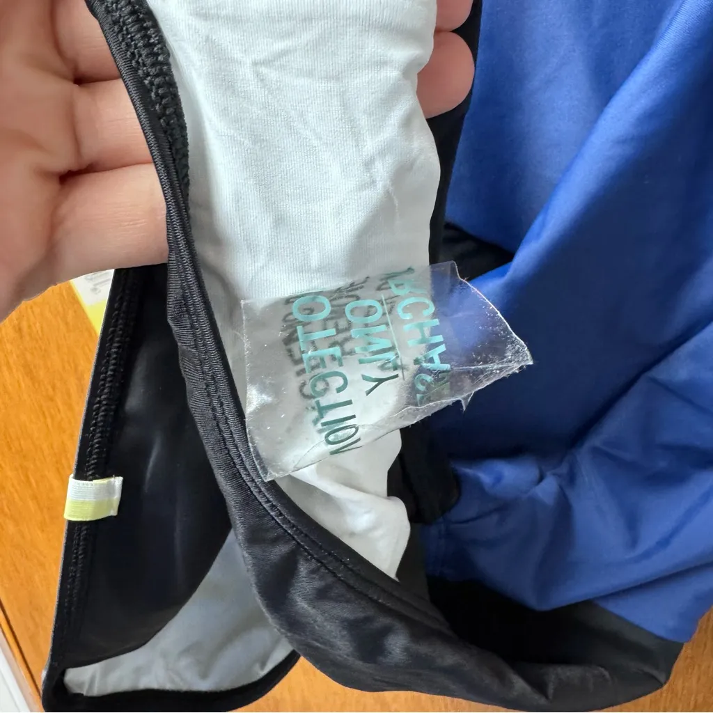 NEW Summersalt The Long Torso Marina One Piece Swimsuit Black White Blue 14 LT - Image 10