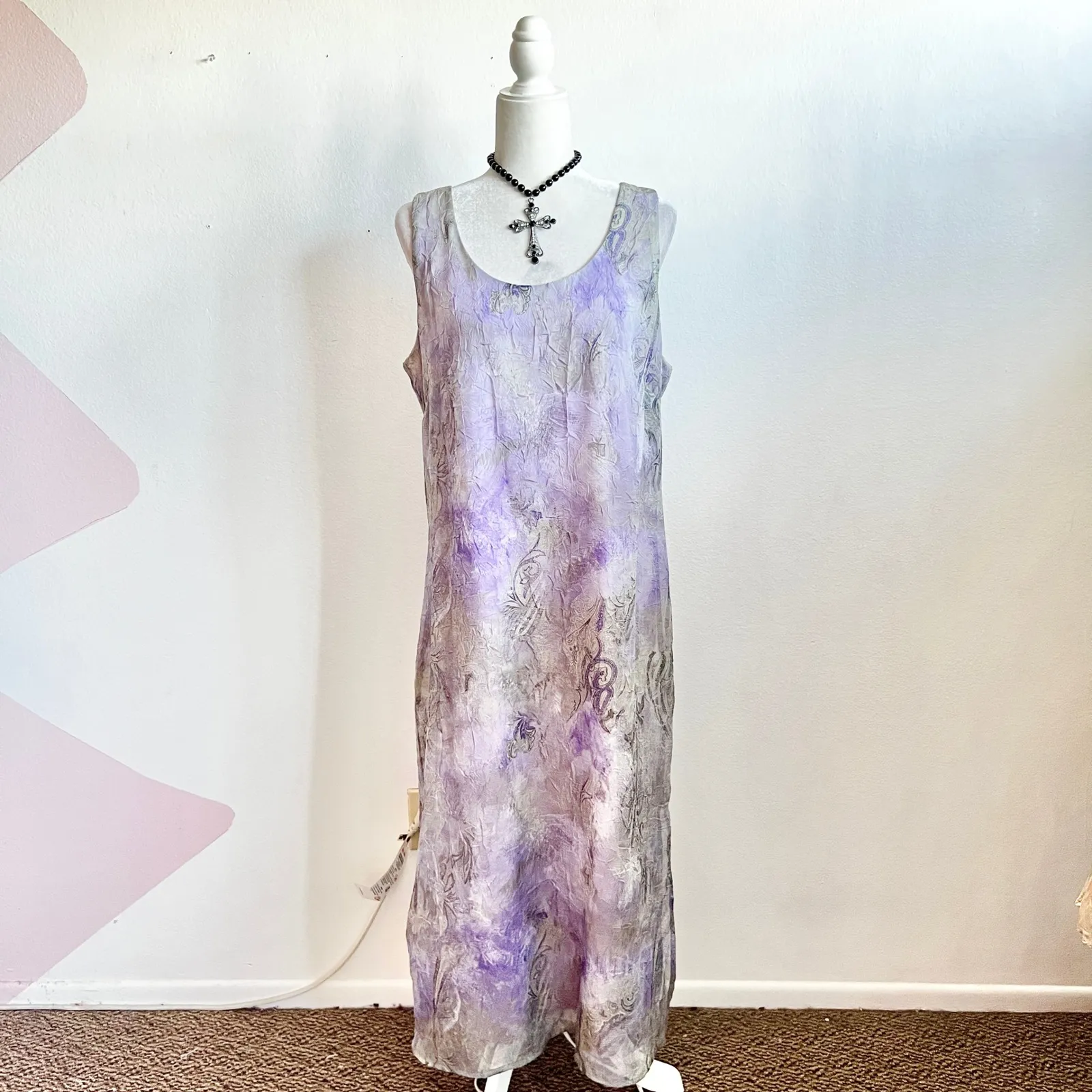 Vintage Maxi Dress 2 Piece Set Fairy Grunge Retro 90s Fairycore Sz 16 Purple - Image 4