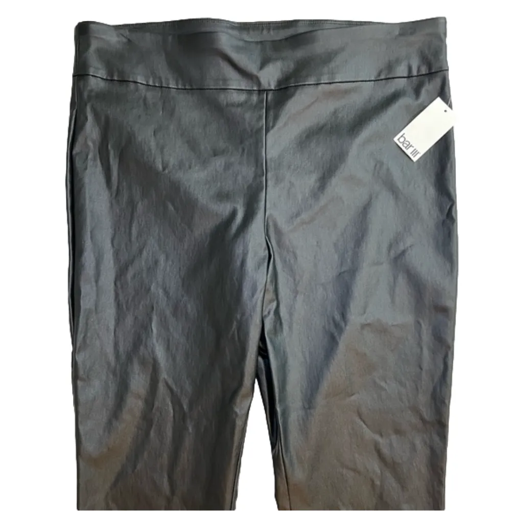 bar III matte black faux leather pants, NEW with tags, size XXL - Image 3