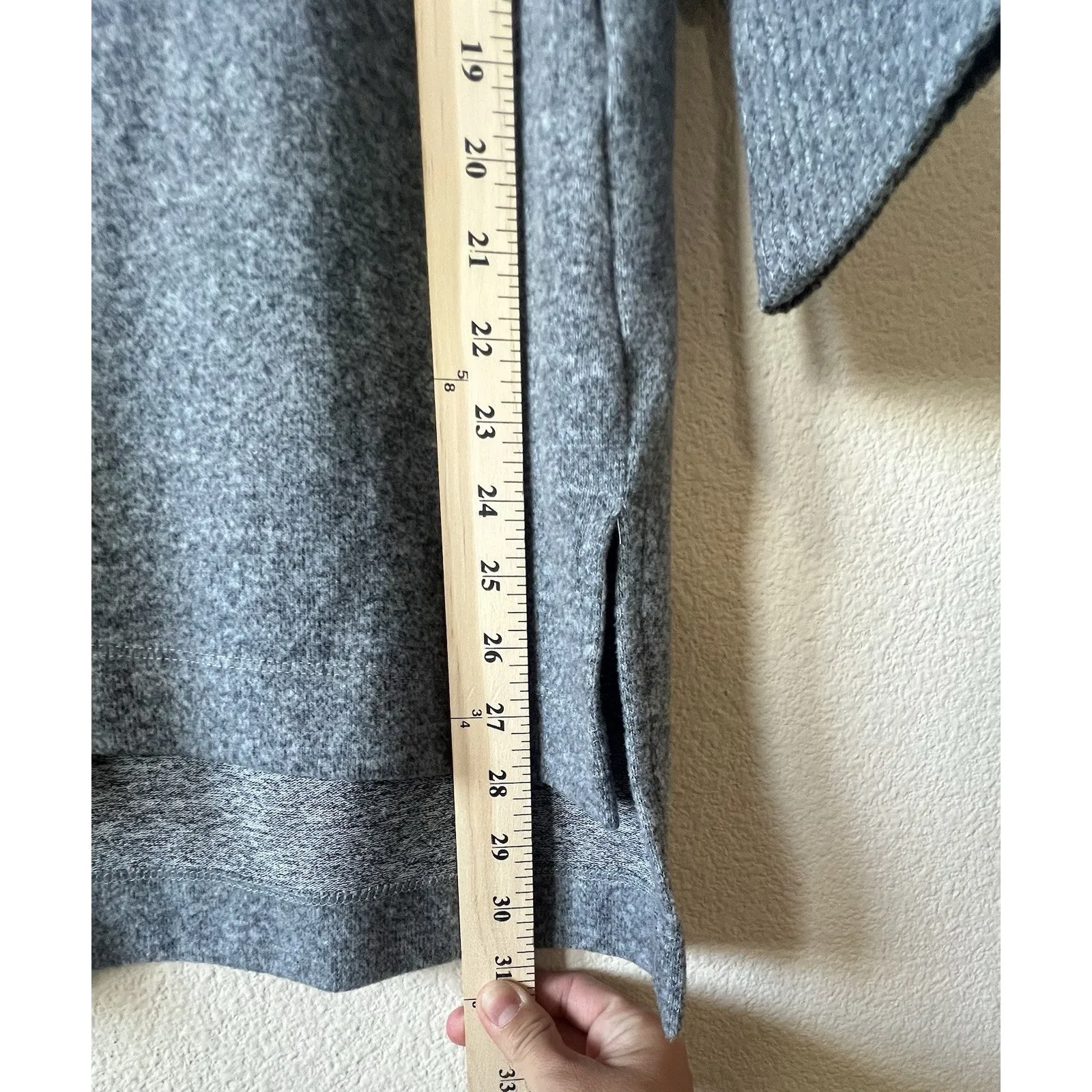 Anthropologie Maeve Gray Cowl Neck Tunic Sweater 3/4 Dolan Sleeve Cozy XS - Image 11