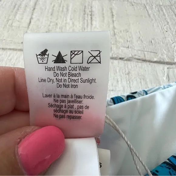 Red Carter Blue Floral Cheeky Bikini Swimsuit Bottoms size‎ XS NWT - Image 7