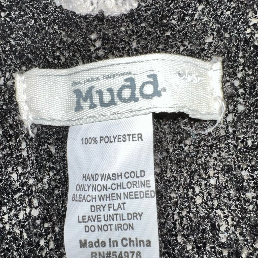 Mudd Black and White Geometric Poncho - Image 5