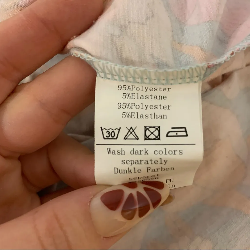 Grace Karin Floral Criss Cross Halter Neck Midi Dress - Size Small - Image 4