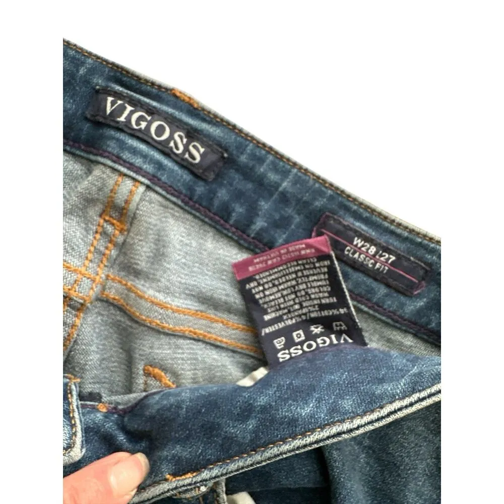 Vigoss Jagger Classic Fit Jeans Dark Wash Mid Rise Denim women's size 28 - Image 6