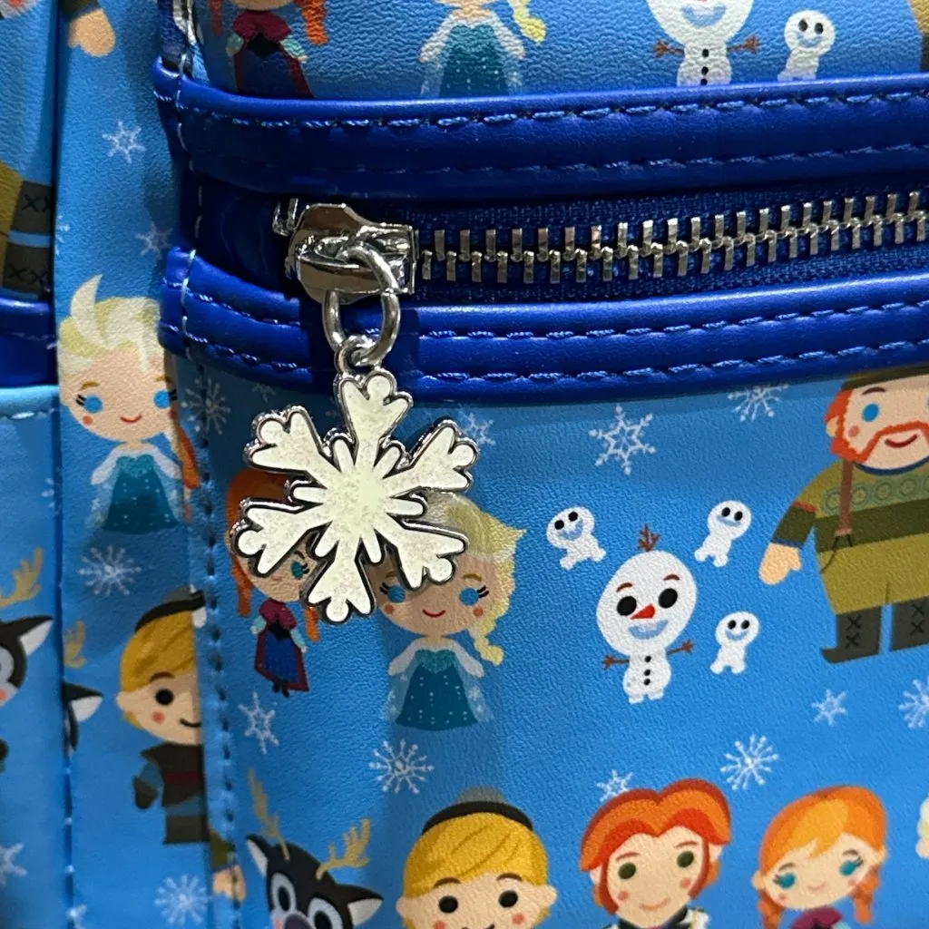 Disney Frozen Chibi Loungefly Mini Backpack Front Zippered Pouch NEW WITH TAGS - Image 5