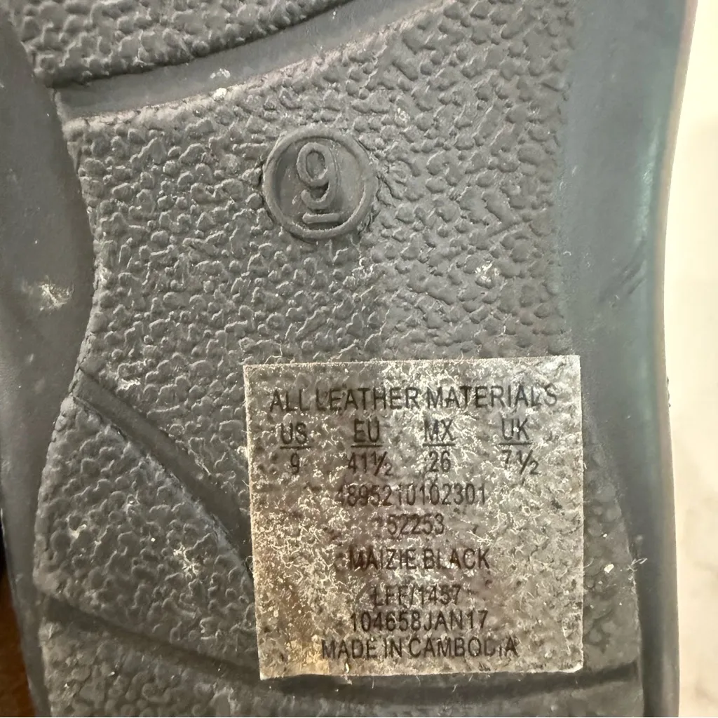 Cobbie Cuddlers Lace Up Leather Sandals Women’s 9 Black Comfort Insole Casual - Image 9