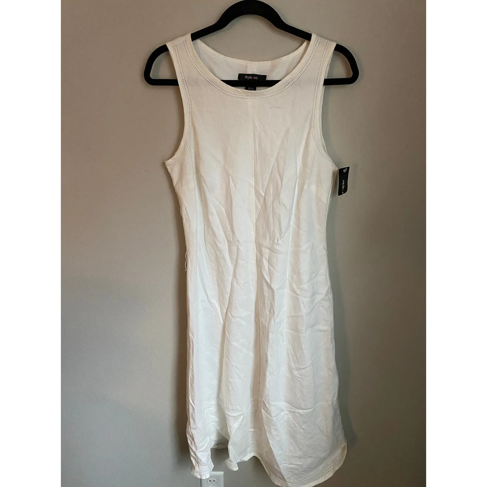 Style Co Linen Sheath Sleeveless Midi Dress 10 Quiet Luxury Old Money Work Femme - Image 2