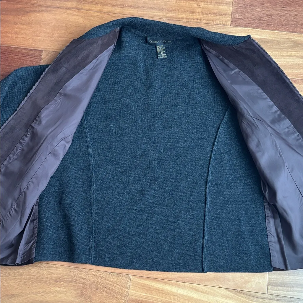 Nordstrom suede and wool jacket - Image 6