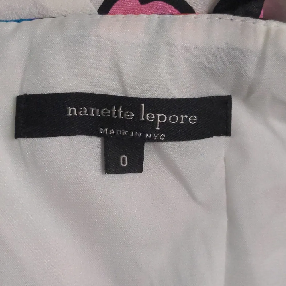 Nanette Lepore Womens Tropical Tease Sheath Dress White Floral Lined Mini USA 0 - Image 7