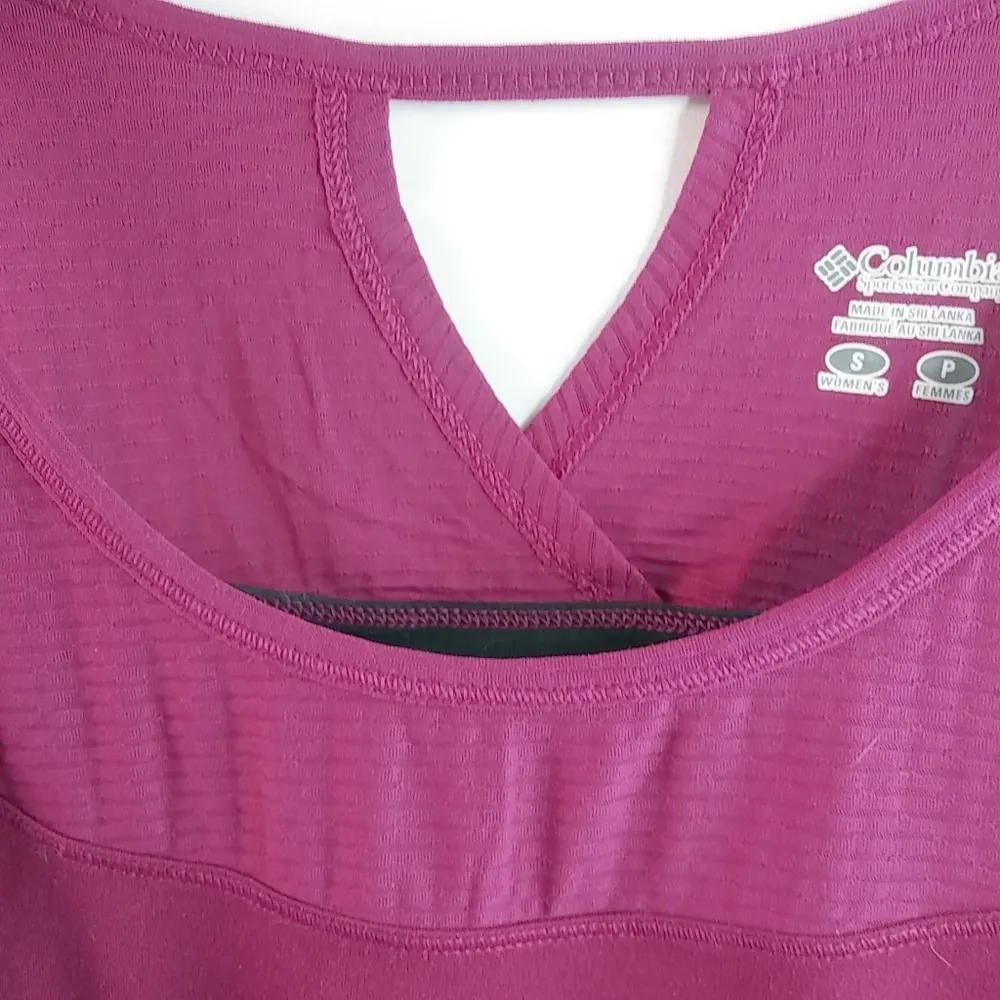 Columbia S Athletic Top Deep Pink Purple - Image 9
