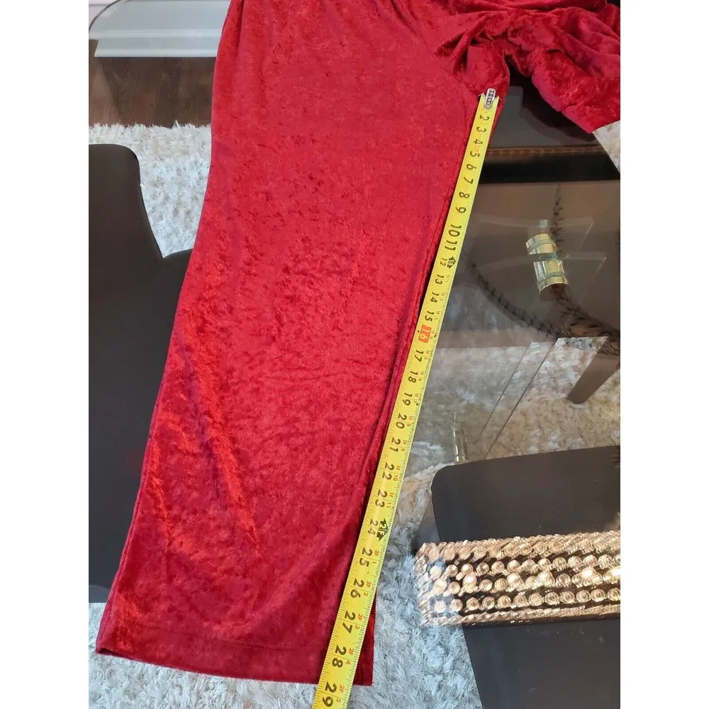 Jessica Holbrooks Women's Red Polyester Long Sleeve Top & Trouser 2 Piece Set 3X - Image 12