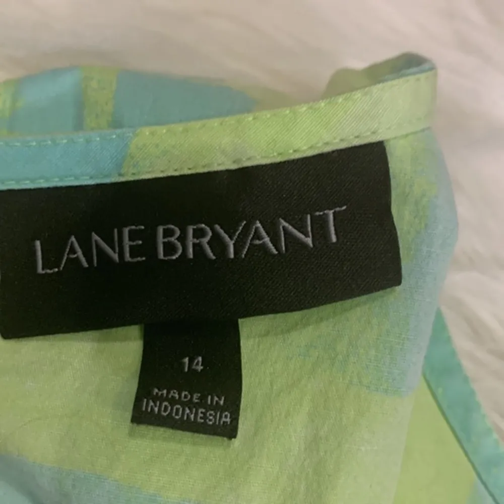 Lane Bryant stretch cotton asymmetrical sleeveless peplum top 14 - Image 7