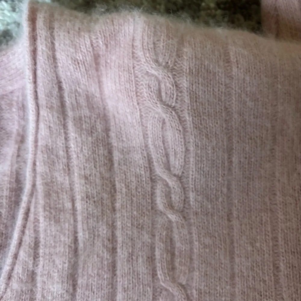 Jennifer Moore Women’s L Pink Lambswool Angora Padded Shoulder Cardigan Sweater - Image 6