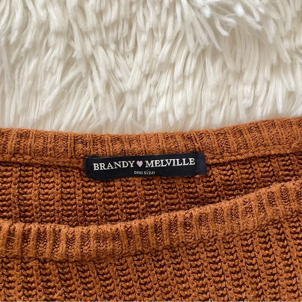 Brandy Melville burnt orange knit Ollie sweater - Image 5