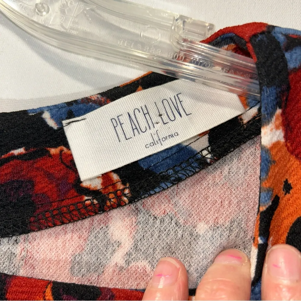 Peach Love California Floral Dress Women’s Small - Image 6