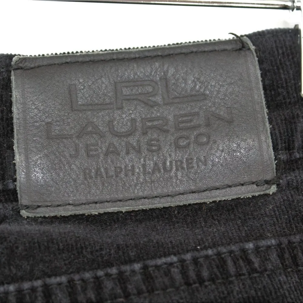 Lauren Ralph Lauren Black Corduroy Jeans Women Size 8/10 - Image 4