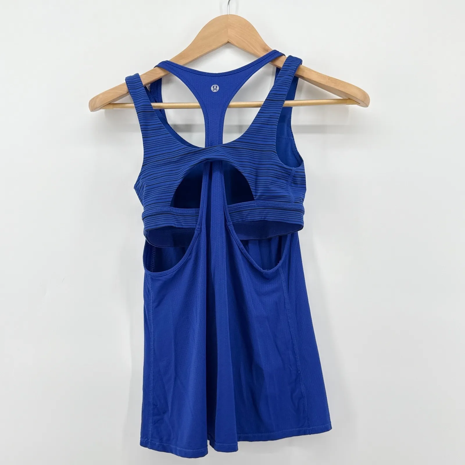 Lululemon All Sport Support Tank Sapphire Blue Tank Top Built In‎ Bra Size 4 - Image 6