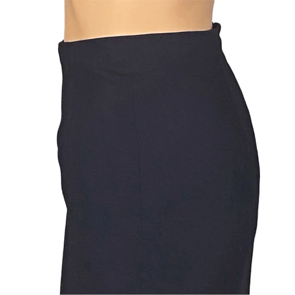 Valentino S.p.A. 100% Virgin Wool black Midi Skirt with back slit Size 12 EUC - Image 6