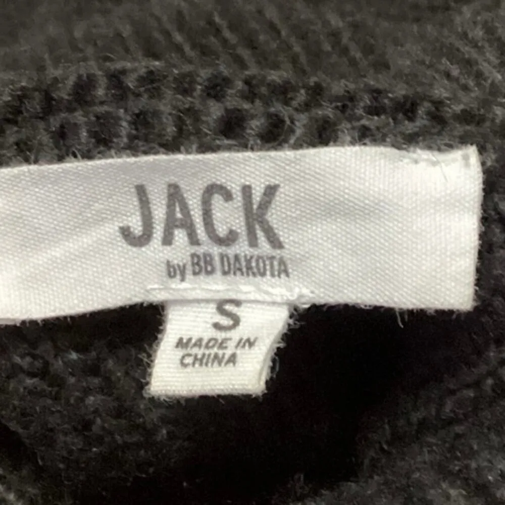 JACK By BB Dakota Black Wool Cable Knit Turtleneck Pullover Sweater Top Size S - Image 3