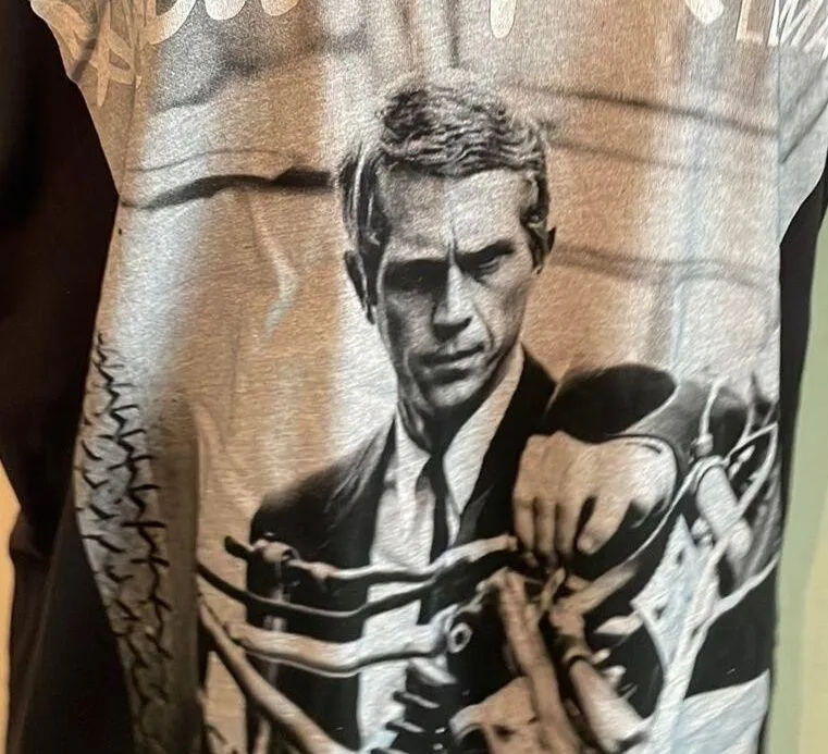 Steve McQueen T shirt Black S Size M - Image 3