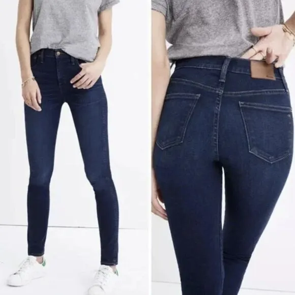 NEW Madewell 10" High-Rise Skinny Jeans in Hayes Wash, 26‎ - Image 2
