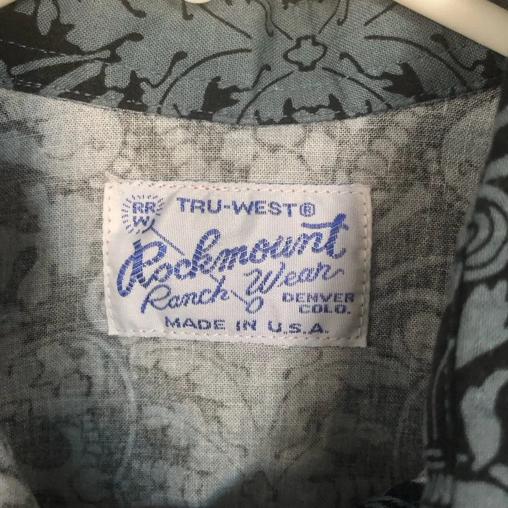 Rockmount Ranch Wear Womens Medium Diamond Snap Long Sleeve Snap Shirt Rockabill Black - Image 3