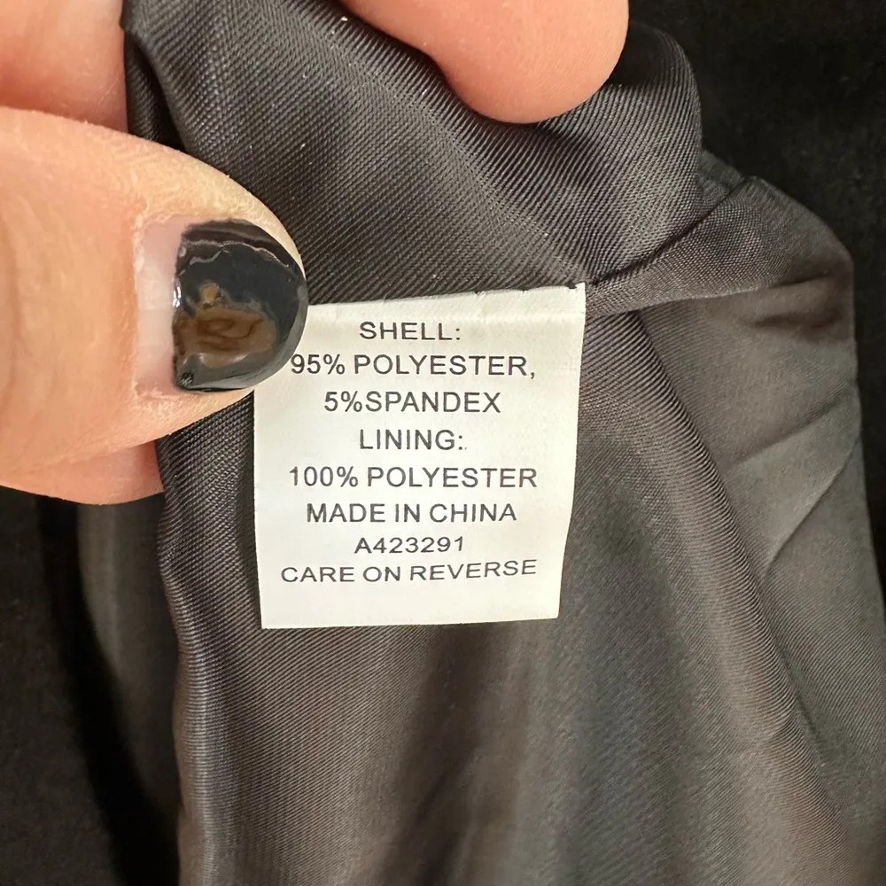 WDNY Black Short Sleeve Sheath Dress w/  Grommet Detail, Exposed Zipper - Image 4