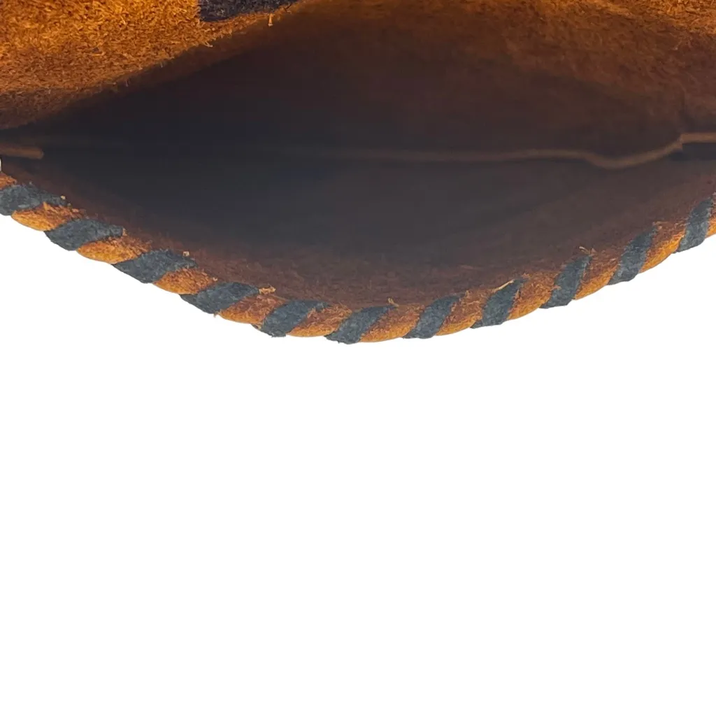 Vintage: OOAK Handmade ☀︎︎ Fringe Whipstitiched Medicine Bag ☀︎︎ Brown Leather - Image 5