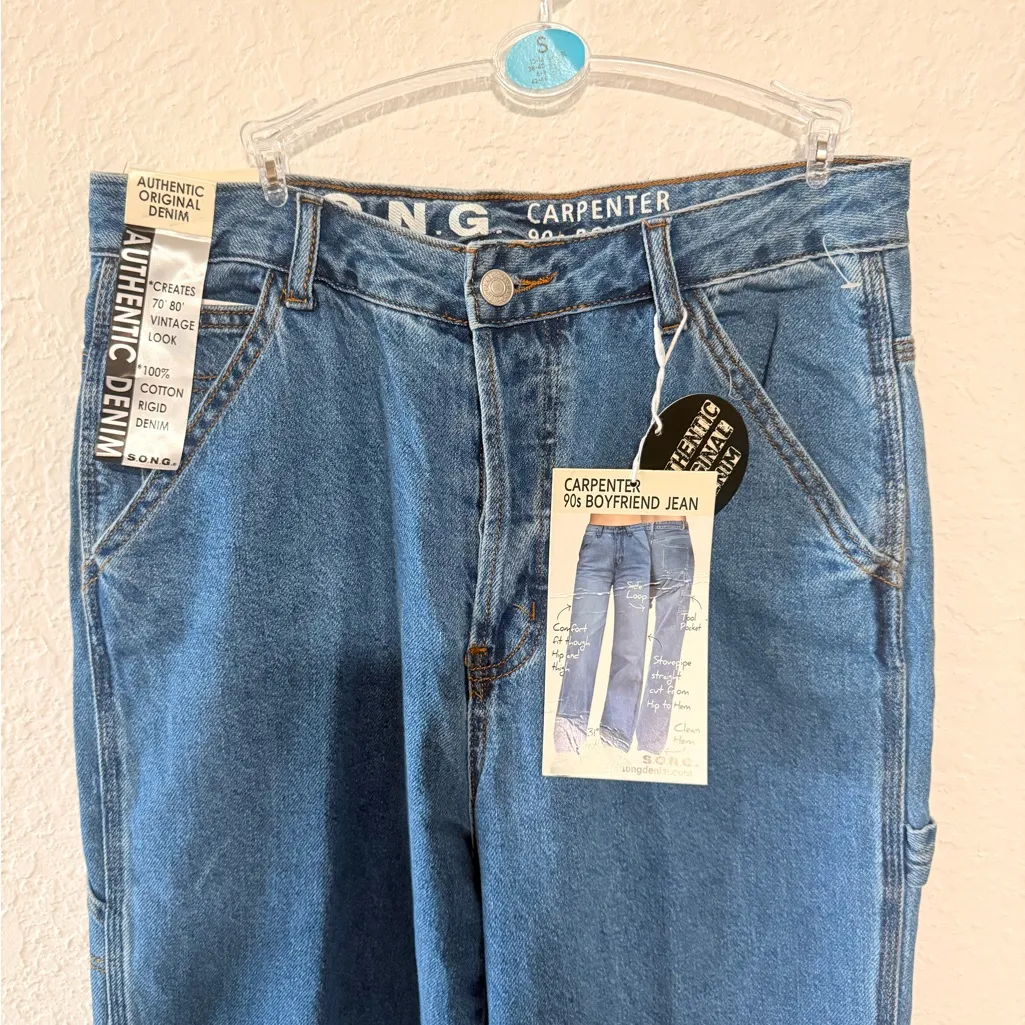 Carpenter 90’s boyfriend Classic Blue Denim Jeans Size 6 - Image 5