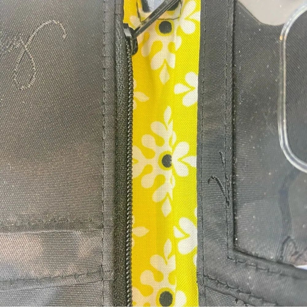 Vera Bradley Black and Yellow Flora Mandala Print Wristlet - Image 34